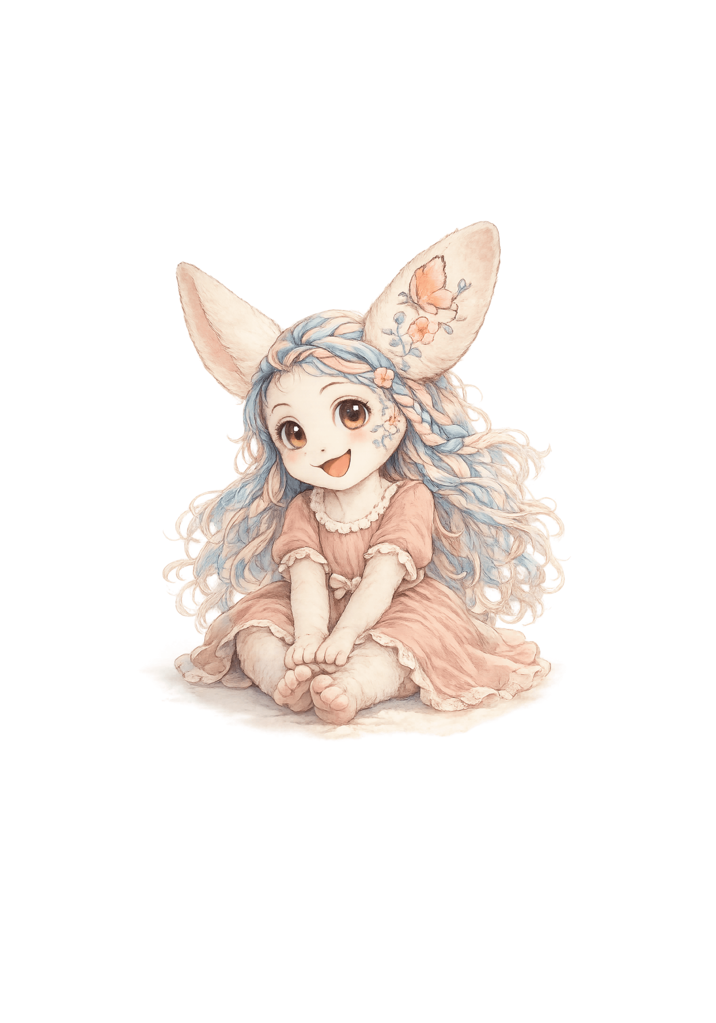 Blume the fairy of the wind, sitting